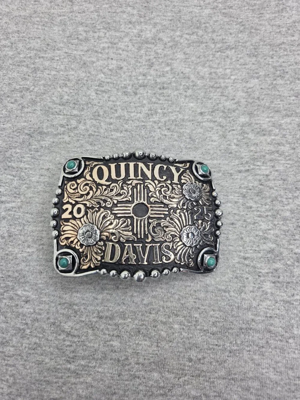Corriente Buckle Co Quincy Davis Large 2025 Rodeo Trophy Belt Buckle